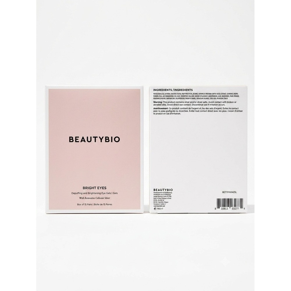 BeautyBio Bright Eyes Depuffing & Brightening Eye Gels 15 Pairs Colloidal Silver